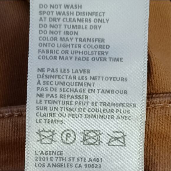 L'AGENCE MARGOT High Rise Skinny Java Coated Jeans. 25 - Picture 14 of 14